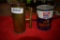 Trench-art bullet mug and 1-qt Western Motor Oil can