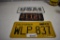 (3) license plates