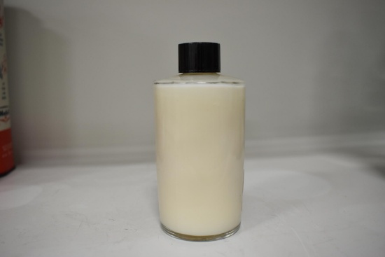 Mobil Gas glass hand lotion jar
