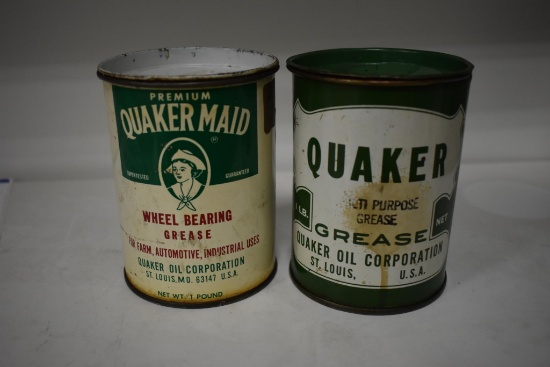 (2) Quaker oil 1lb grease cans