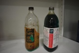 (2) glass antifreeze jars