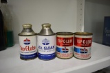 (4) Standard Oil lube cans