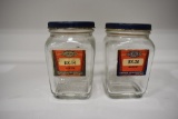 (2) Standard Motor Products glass screw jars