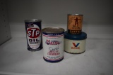 (4) automotive advertising cans
