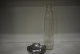 Shell glass oil bottle