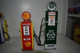 (2) collectible gas pump banks