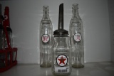 (3) Texaco oil bottles