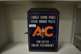 AC spark plugs display case