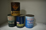 (4) automotive 1-qt oil cans