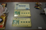 Set of 1973 custom passenger license plates