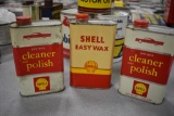 (3) Shell polish and wax pint cans