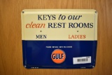Gulf restrooms sign