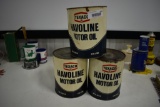 (3) Texaco Havoline motor oil 5-qt cans