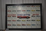 Corvette advertising framed picture