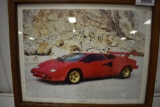 Lamborghini Countach framed picture