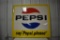 Pepsi embossed metal sign