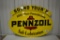 Pennzoil lubrication metal sign