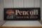 Pencoil motor oils embossed sign