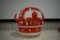 Red Crown milk glass globe