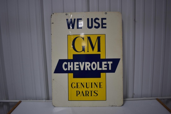 GM Chevrolet metal sign