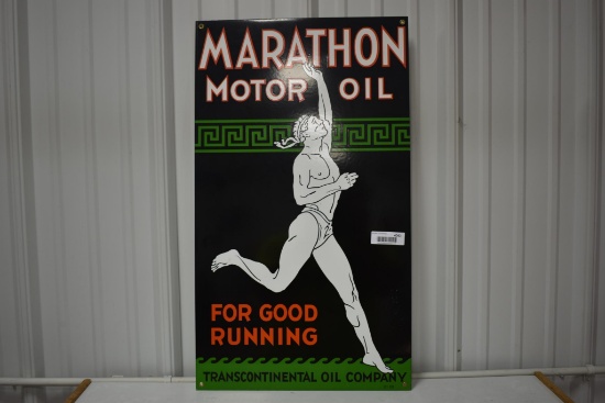 Marathon motor oil porcelain sign