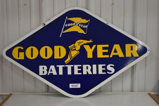Goodyear Batteries porcelain sign