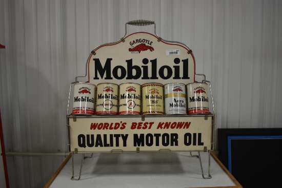 Mobiloil double-sided motor oil display rack
