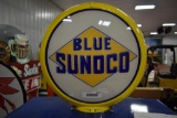 Blue Sunoco double-sided globe