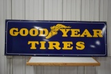 Cobalt Blue Goodyear Tires porcelain sign