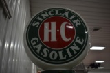 Sinclair Gasoline double-sided milk glass globe