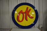 OK porcelain sign