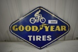 Goodyear Tires porcelain bicycle sign