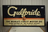Gulfpride Motor Oil metal sign
