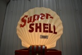 Super-Shell double-sided milk glass globe