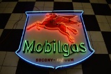 Mobilgas Pegasus porcelain neon sign