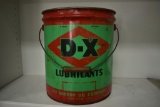 D-X lubricants metal can w/wooden handle