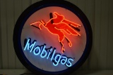 Mobilgas neon sign