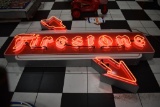 Firestone porcelain neon sign w/flashing arrow