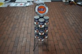 Gulf Motor Oil 1-qt motor oil can display