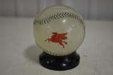 Mobil Oil Pegasus glass baseball bank