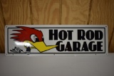 Hot Rod Garage metal sign