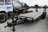 2012 QWS 7'x 20' bumper hitch flatbed trailer