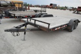 1999 Mustang 6.5' x 16' bumper hitch flatbed trailer