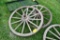 (2) wagon wheels