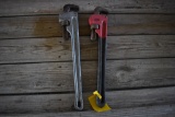 (2) big pipe wrenches