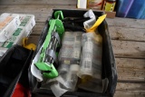 bin with gun and crack injection epoxy gel tubes