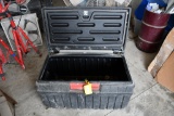 black plastic tool box