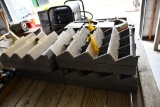 (4) poly bolt bins with contents