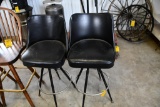 (2) black bar stools