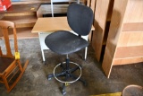 black drafting chair